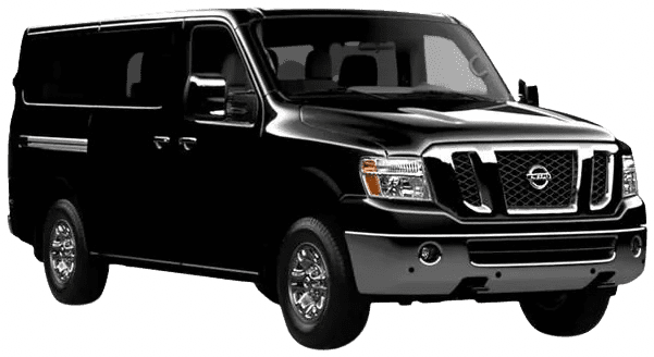 Black Nissan NV3500 Passenger Side